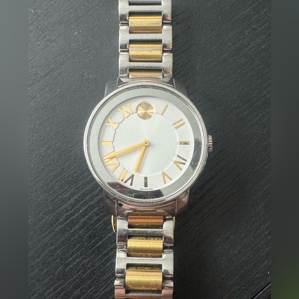 Movado Silver and Gold Women's Watch